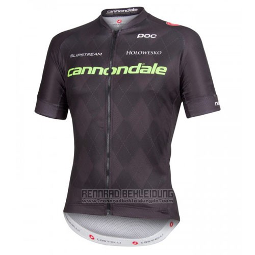 2016 Fahrradbekleidung Cannondale Shwarz Trikot Kurzarm und Tragerhose